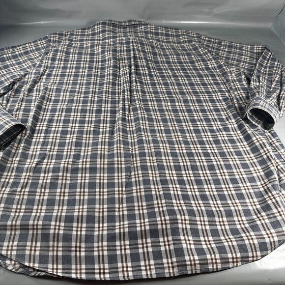 Peter Millar Shirt Mens Button Up Cotton Windowpane Plaid Long Sleeve Sport Top - Picture 13 of 16